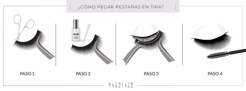 pestañas en tira